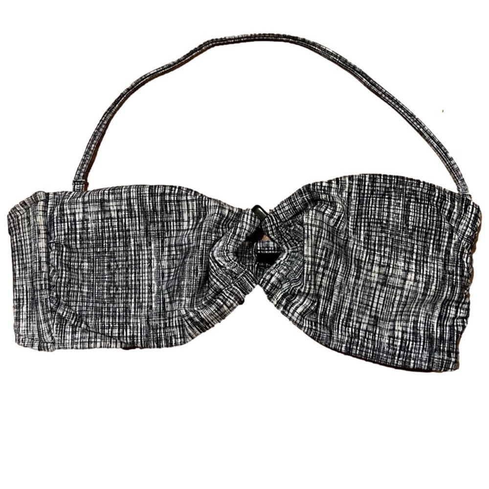 MOSSIMO Bikini Women’s Black Gray White Top Size L